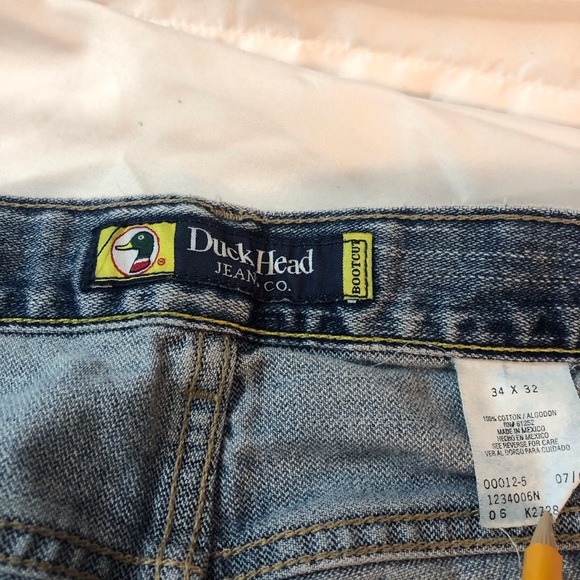 Unisex Vintage Duckhead Jeans Co. Jeans SZ 34/32 Cotton Bootcut Light Distress - Picture 12 of 14